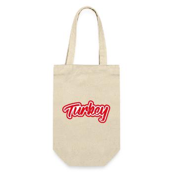 Autocollant drapeau de la Turquie Turquie Tuerkei Turquie - Sac à bouteille - nature - Devant