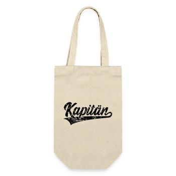 KAPITÄN SEGLER - Geschenkbeutel für Flaschen - Natur - Vorne