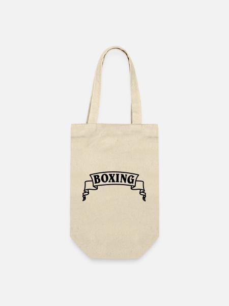 Boxen Boxtext in Wimpel oder Banner - Geschenkbeutel für Flaschen - Natur