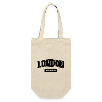 London Retro Design United Kingdom - Geschenkbeutel für Flaschen - Natur - Vorne