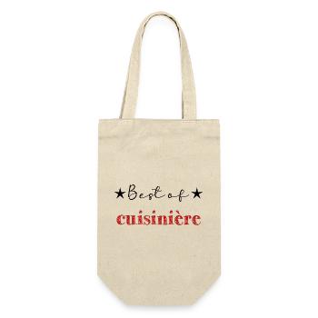 CUISINIERE. MAMAN. FÊTE DES MÈRES. BONNE FÊTE - Sac à bouteille - nature - Devant