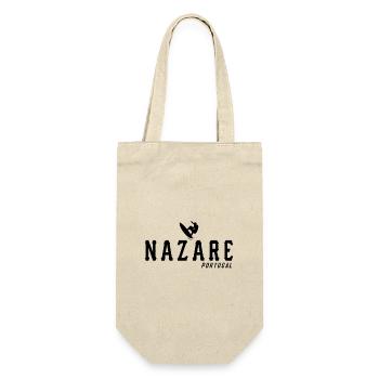 Nazare Surfer Portugal - Geschenkbeutel für Flaschen - Natur - Vorne