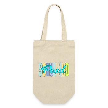 EINSCHULUNG SCHULKIND JUNGENNAME PAUL - Geschenkbeutel für Flaschen - Natur - Vorne