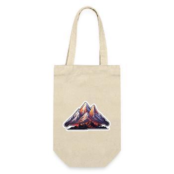 Berg / Alpen / Gipfel / Natur / Wald / Gestein - Geschenkbeutel für Flaschen - Natur - Vorne