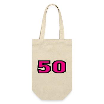 50. 50 ANS. 50e ANNIVERSAIRE. ANNIVERSAIRE 50 ANS. - Sac à bouteille - nature - Devant