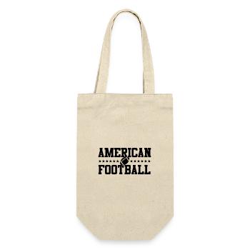 American Football Lettering USA Sport - Gift Bag for Bottles - nature - Front