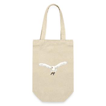 Möwe mit Pistolen - Geschenkbeutel für Flaschen - Natur - Vorne