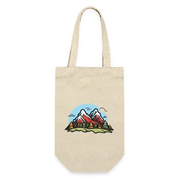Berge Natur Landschaft - Geschenkbeutel für Flaschen - Natur - Vorne