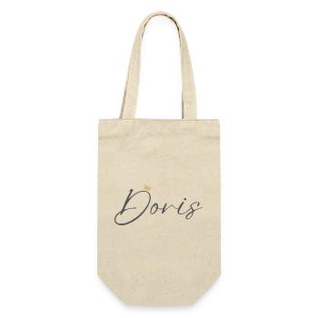 Chemise Couronne Princesse Doris – Nom avec la lettre D - Sac à bouteille - nature - Devant