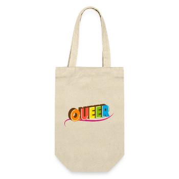 Queer Typo for Pride Month Equal Rights LGBTQ - Gift Bag for Bottles - nature - Front