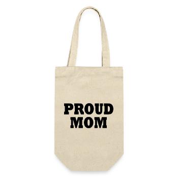 Proud mom - Geschenkbeutel für Flaschen - Natur - Vorne