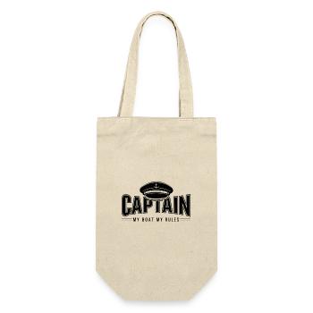 Capitaine Capitaine - Mon Bateau Mes Règles Citation - Sac à bouteille - nature - Devant