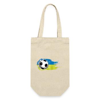 Football - Bleu Vert - Conception de coup de pinceau - Sac à bouteille - nature - Devant