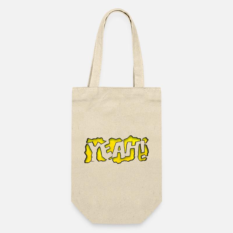 Graffiti jaune 'Ouais !' - Sac à bouteille - nature