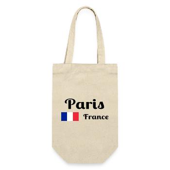 Paris France- Stylish prints - Gift Bag for Bottles - nature - Front