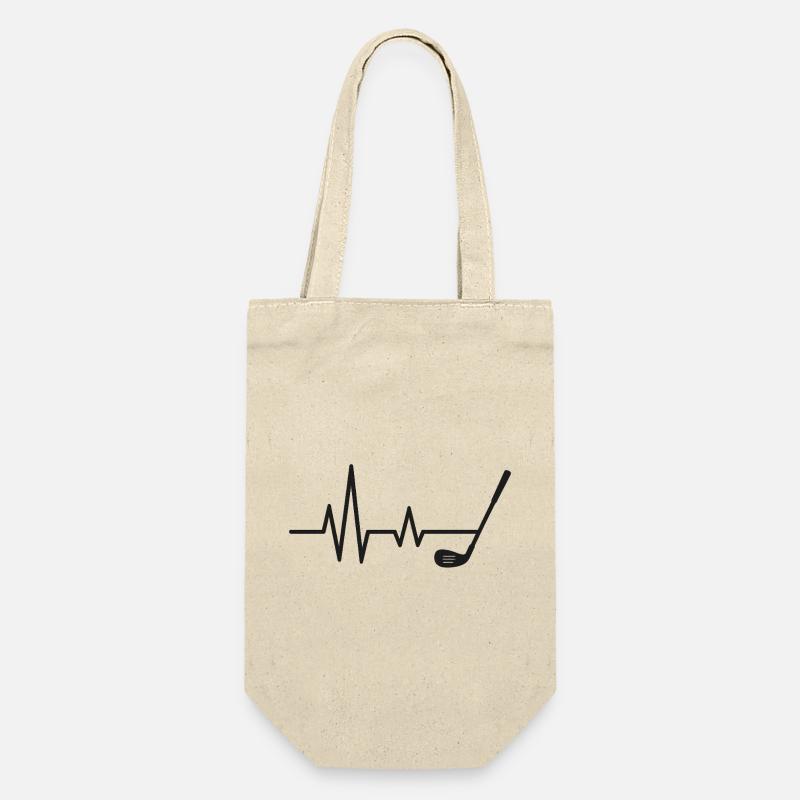 Conception de motif de golf Heartbeat - Sac à bouteille - nature