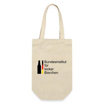 Bundesinstitut für Lecker Bierchen - Geschenkbeutel für Flaschen - Natur - Vorne