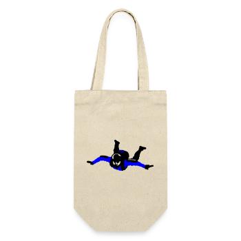 Skydiver - Geschenkbeutel für Flaschen - Natur - Vorne
