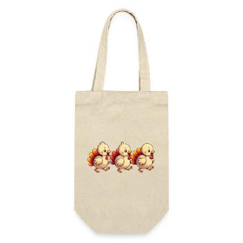 Thanksgiving Truthahn Baby - Geschenkbeutel für Flaschen - Natur - Vorne