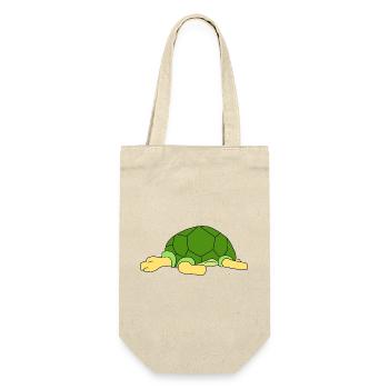 Cute Lazy Turtle Sleeping Funny Reptile Pet Owner - Gift Bag for Bottles - nature - Front