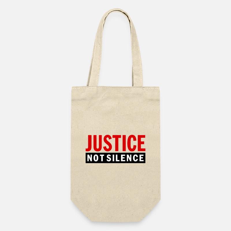 Justice Not Silence Déclaration de Gerechtigkeit - Sac à bouteille - nature
