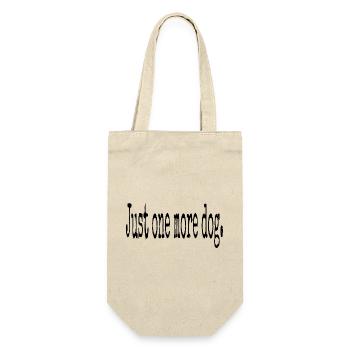 Just One More Dog – Pure Typography - Gift Bag for Bottles - nature - Front