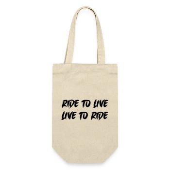 ride to live - Geschenkbeutel für Flaschen - Natur - Vorne