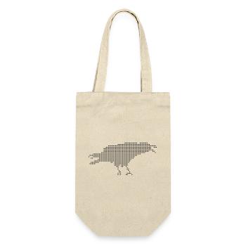 Raven Pixel Dot Silhouette - Gift Bag for Bottles - nature - Front