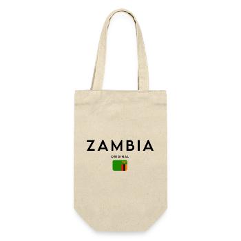 Sambische Flagge, elegantes minimalistisches Design - Geschenkbeutel für Flaschen - Natur - Vorne