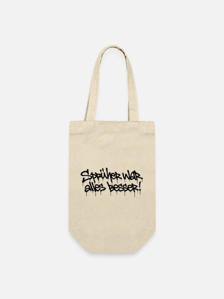 Sprüher war alles besser! – Graffiti Tag Design - Geschenkbeutel für Flaschen - Natur