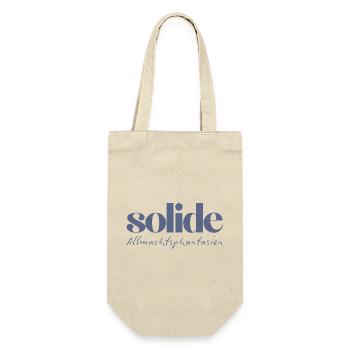 Solide Allmachtsphantasien – witzige Typographie - Geschenkbeutel für Flaschen - Natur - Vorne