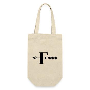 Letter f arrow heart - Gift Bag for Bottles - nature - Front