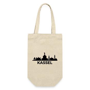 Kassel Wahrzeichen Silhouette skyline - Geschenkbeutel für Flaschen - Natur - Vorne