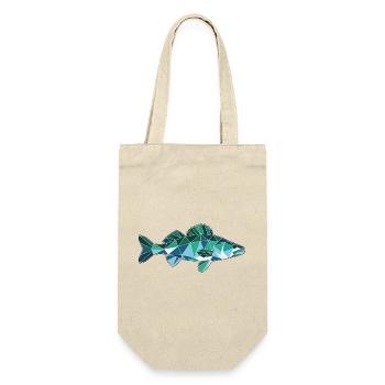 Poly Stil Zander - Geschenkbeutel für Flaschen - Natur - Vorne