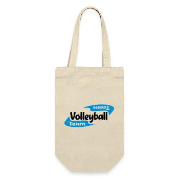 Volleyball - Geschenkbeutel für Flaschen - Natur - Vorne