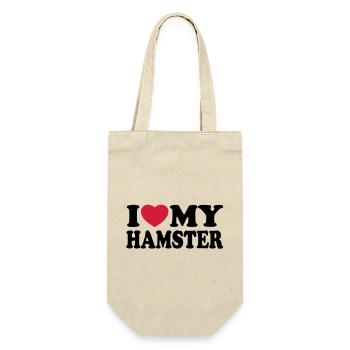 I love my hamster - Gift Bag for Bottles - nature - Front