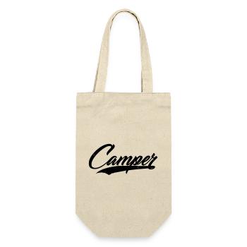 camper camping camp holiday wilderness mountain sticker - Gift Bag for Bottles - nature - Front