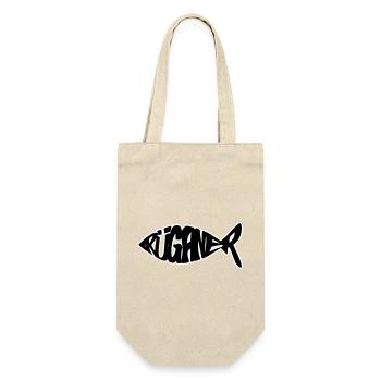 Rüganer Fisch - Geschenkbeutel für Flaschen - Natur - Vorne