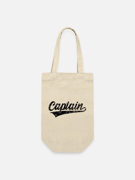 CAPTAIN KAPITÄN - Geschenkbeutel für Flaschen - Natur