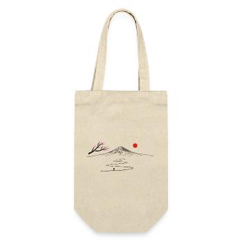 Japan, Fujijama, mountain, volcano, cherry blossom hiking - Gift Bag for Bottles - nature - Front