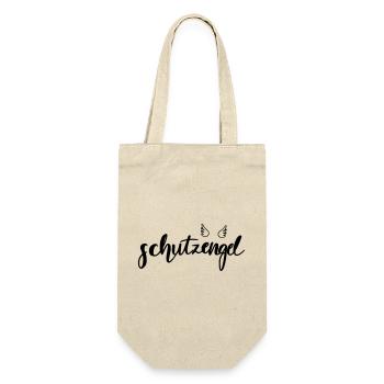 Schutzengel Flügel - Geschenkbeutel für Flaschen - Natur - Vorne