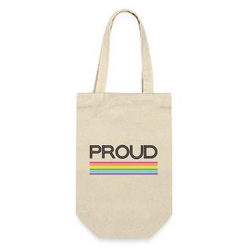 Pride Month LGBT - Stolz! - Geschenkbeutel für Flaschen - Natur - Vorne