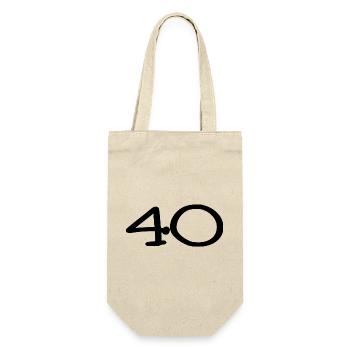 40. 40 YEARS. 40th ANNIVERSARY. 40TH ANNIVERSARY. - Gift Bag for Bottles - nature - Front