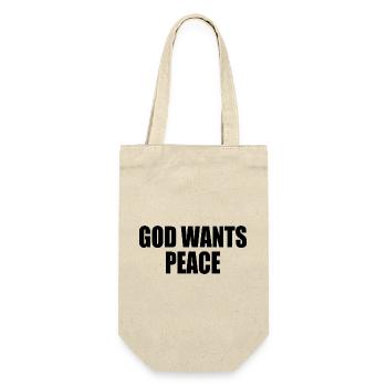God wants peace - Geschenkbeutel für Flaschen - Natur - Vorne