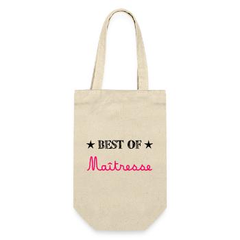 MISTRESS. THANK YOU. THANK YOU MISTRESS. GIFT - Gift Bag for Bottles - nature - Front
