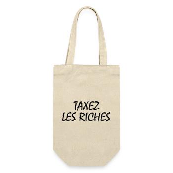 taxez les riches - Sac à bouteille - nature - Devant