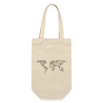 World map - Gift Bag for Bottles - nature - Front
