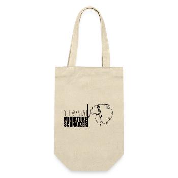 TEAM Miniature Schnauzer Hunde Hund Wilsigns - Geschenkbeutel für Flaschen - Natur - Vorne