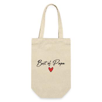 DAD. FATHER'S DAY. HAPPY FATHER'S DAY. HAPPY BIRTHDAY. - Gift Bag for Bottles - nature - Front