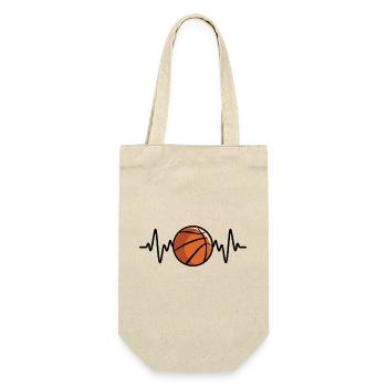 Battement de cœur de basket-ball - Sac à bouteille - nature - Devant